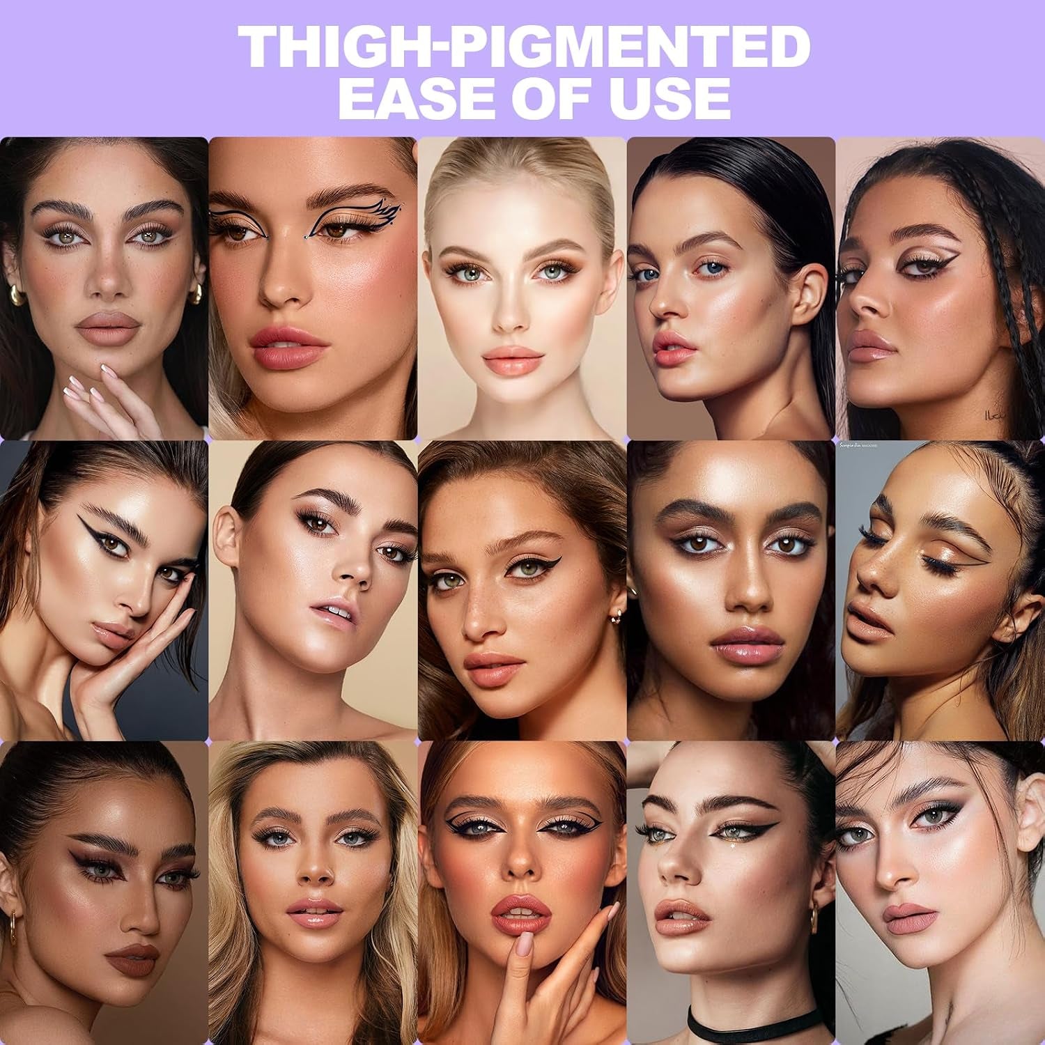 Eyeliner Set - Waterproof Makeup Kit with Liquid Eye Liner Pencil, Gel Eyeliner and Angled Eye Liner Brush, Waterproof, Smudge Resistant, Long Lasting Formula - Black