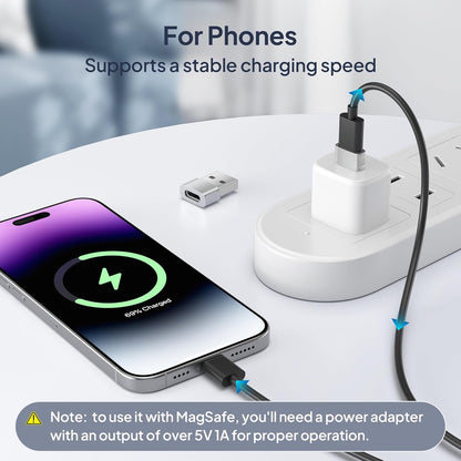 Iphone 17 16 Car Charger Adapter 3Pack,Usb Male to USB C Female Adapter,Type C Cable Converter for Apple Air 17E 16E 15 Pro Max Plus,Iwatch 11,Airpods Pro 3,Ipad Mini,Samsung Galaxy S26