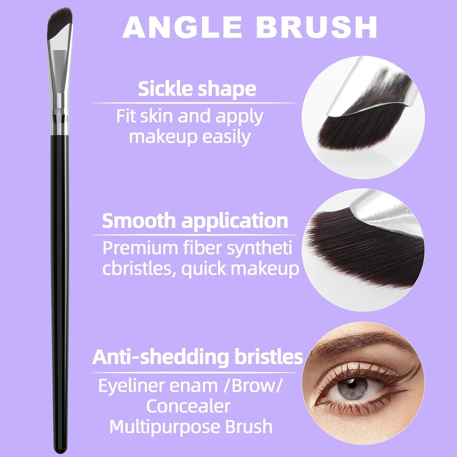Eyeliner Set - Waterproof Makeup Kit with Liquid Eye Liner Pencil, Gel Eyeliner and Angled Eye Liner Brush, Waterproof, Smudge Resistant, Long Lasting Formula - Black